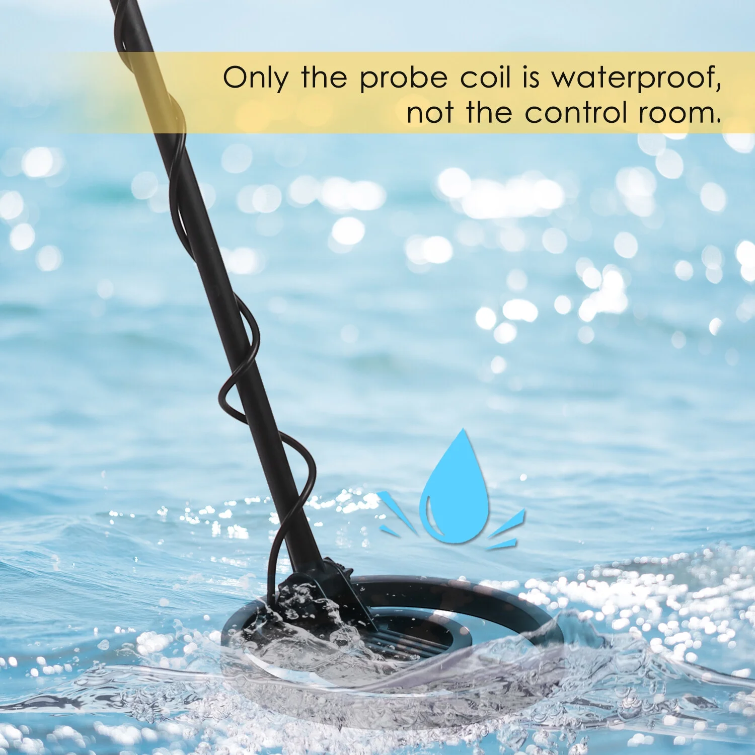 Metal Detector Underground  Metal Finder Jewelry Treasure Hunter Gold Digger Metal Detecting Tools with All Metal & Disc Mode Waterproof 8-Inch Coil Earphones and Plastic Shovel for Adul