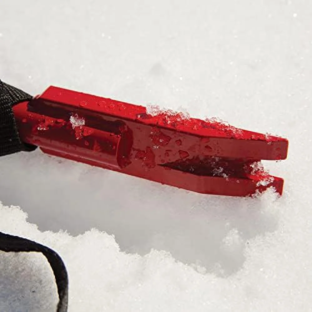 CH9 19-Inch Multi-Faceted, Dual-Action Chipper Head Design Hammer-Style Ice Chisel Red
