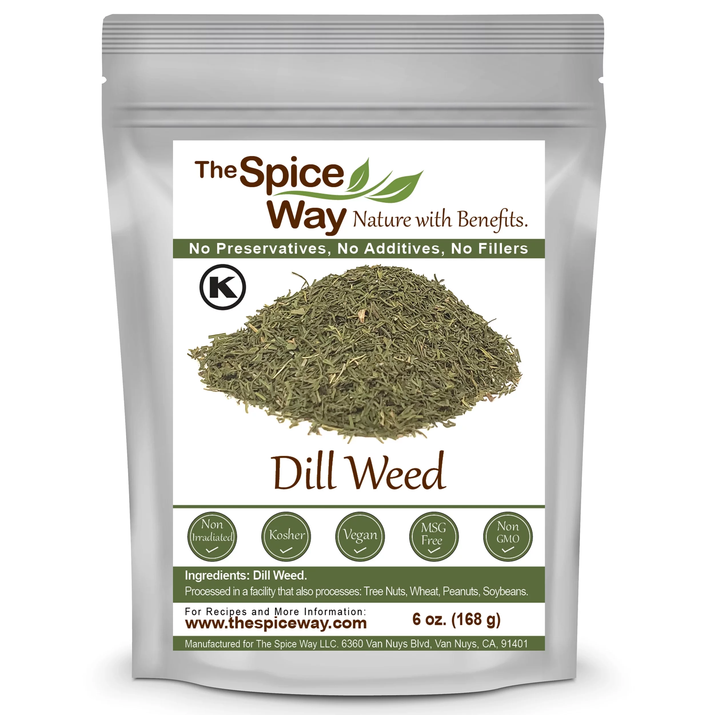 The Spice Way Dill Weeds -European, Middle Eastern and American Cuisine Spice Blend–All Natural–6oz