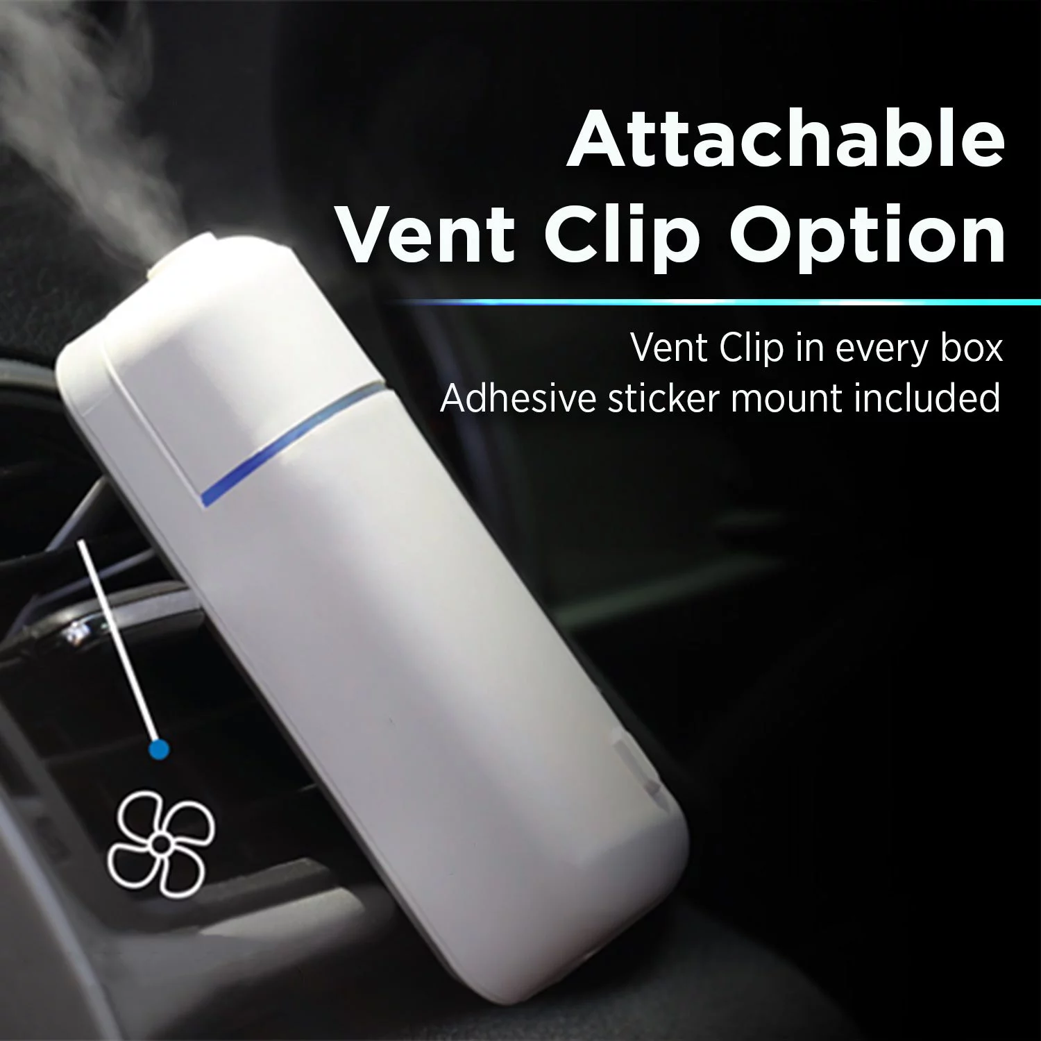 Clix Auto  Aroma Starter Essential Patchouli Oil Diffuser Car Freshener, White - Pack of 2