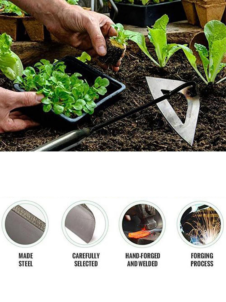 Steel Weeding Shovel Farm Tool Handheld Hollow Hoe Agriculture Rake Tool