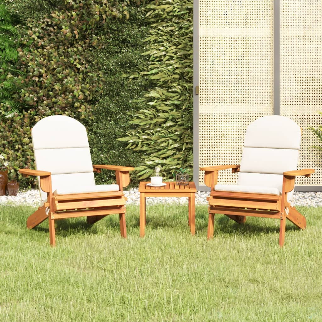 Irfora 3 Piece Adirondack Patio Set Solid Wood Acacia