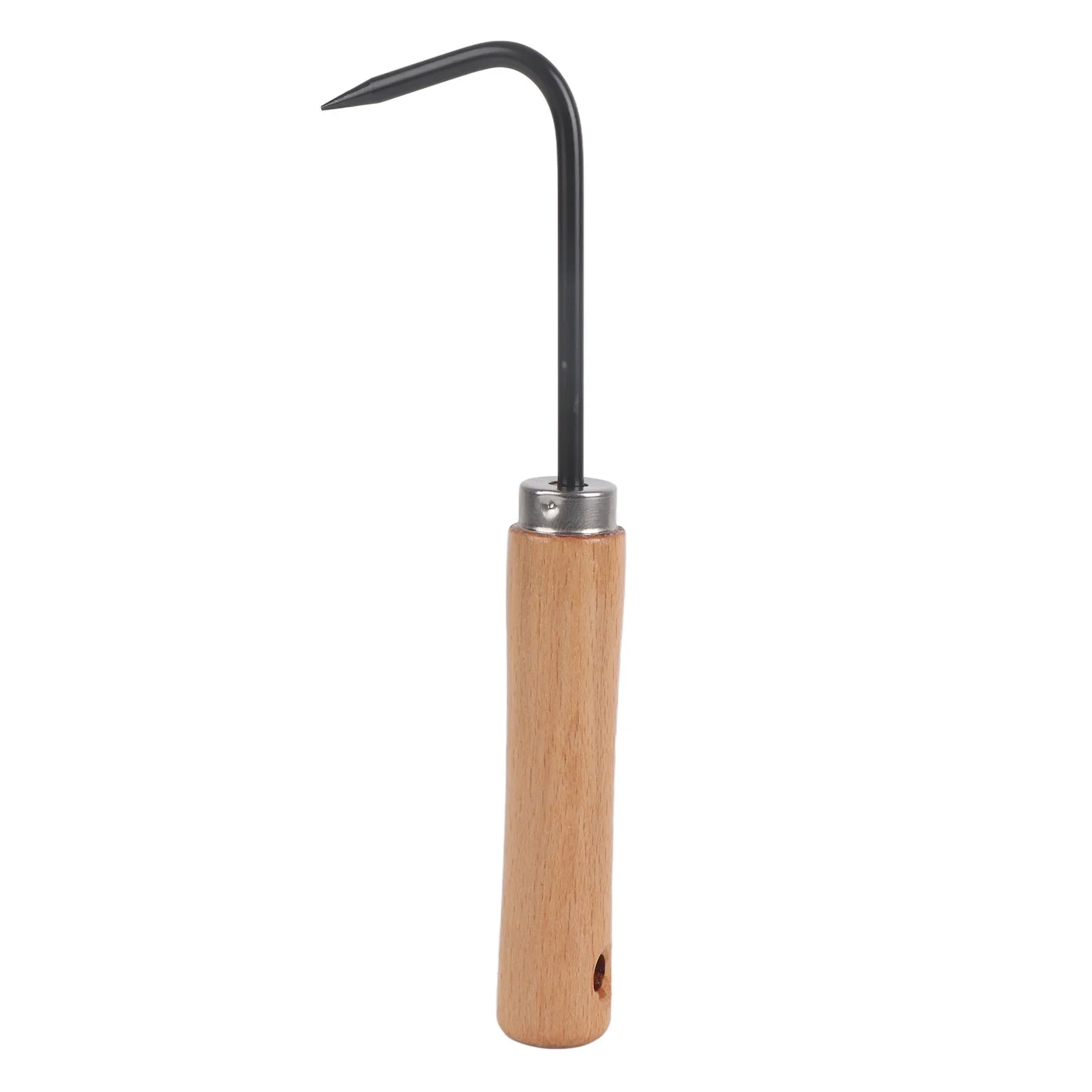 Nikou Gardening Hook - Bonsai Tool Root Pick Rake Gardening Steel Hook Wooden Handle Iron Hook Bonsai Tools with Comfortable Wooden Handle