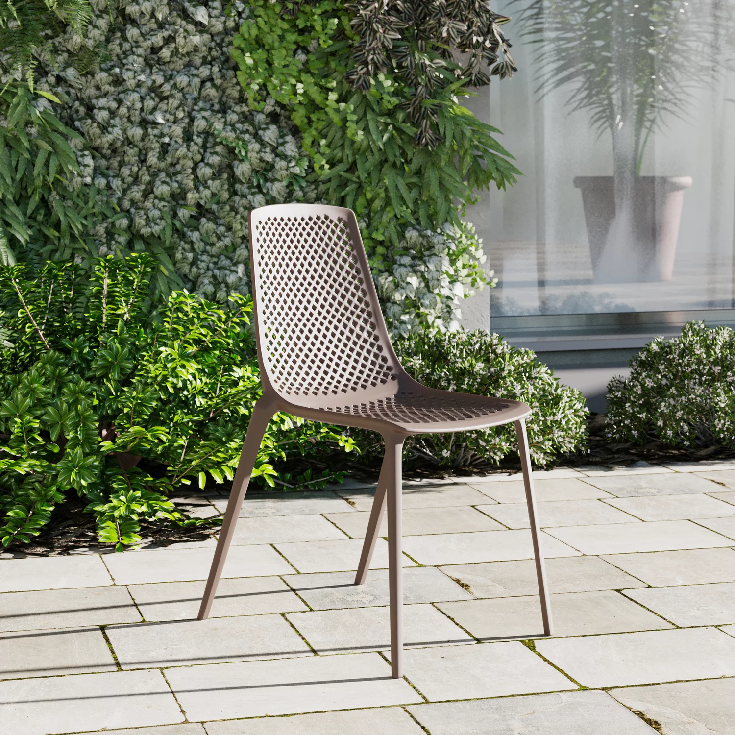 Amazonia 13 Piece Rectangular Patio Dining Set W/Brown Plastic/Resin Chairs