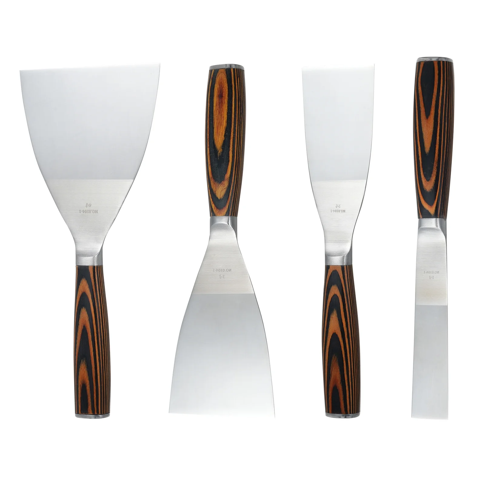 Hand tools shovel,With Wood Handle Stainless Steel Paint Scraper Tool Drywall And Drywall Drywall Mud Set (1/2/3/4in) Paint 4 Pcs Putty Handle Ideal Drywall Handle Knife Drywall Tool Set With