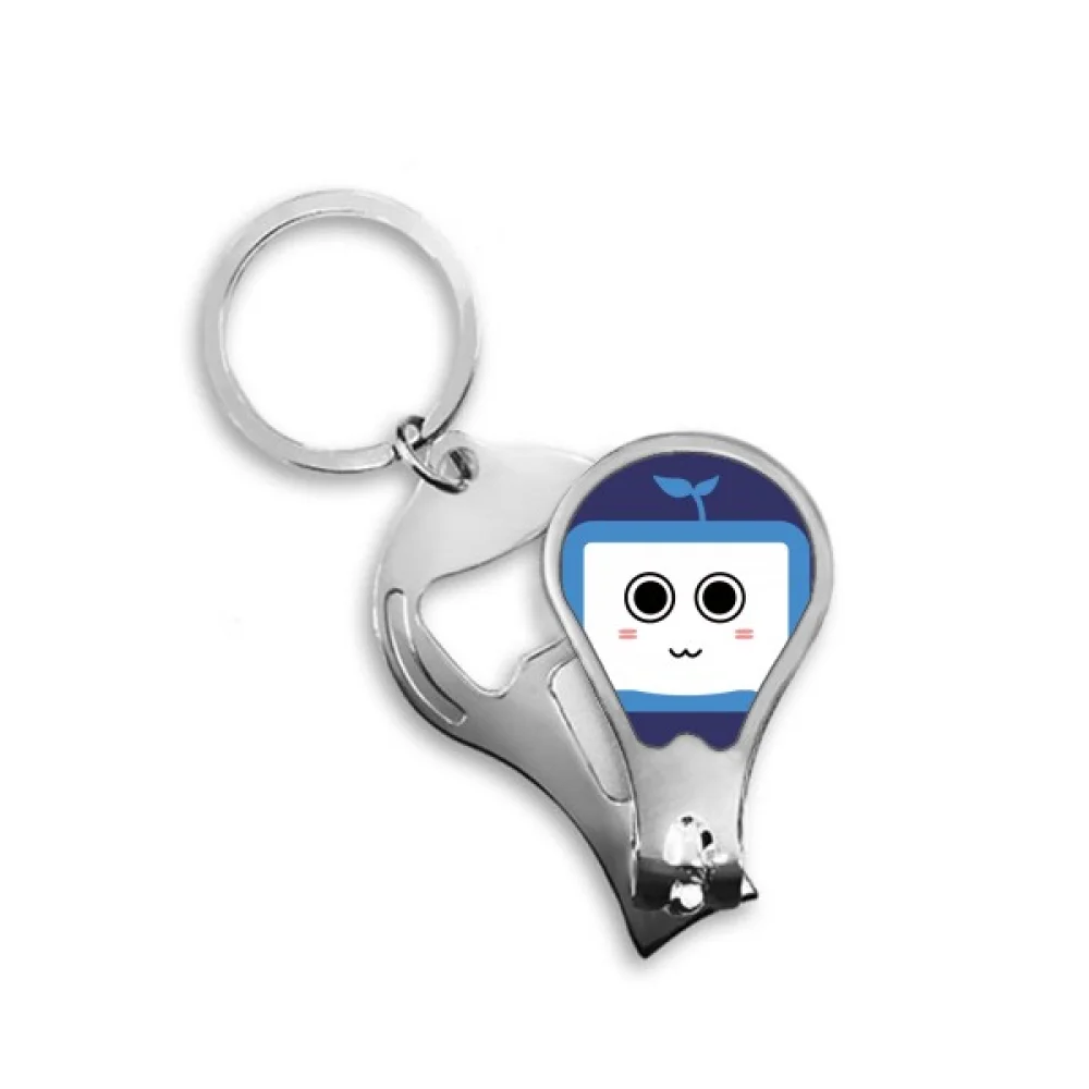 Saplings Cute Small TV Happy Original Fingernail Clipper Cutter Opener Key Chain Scissor