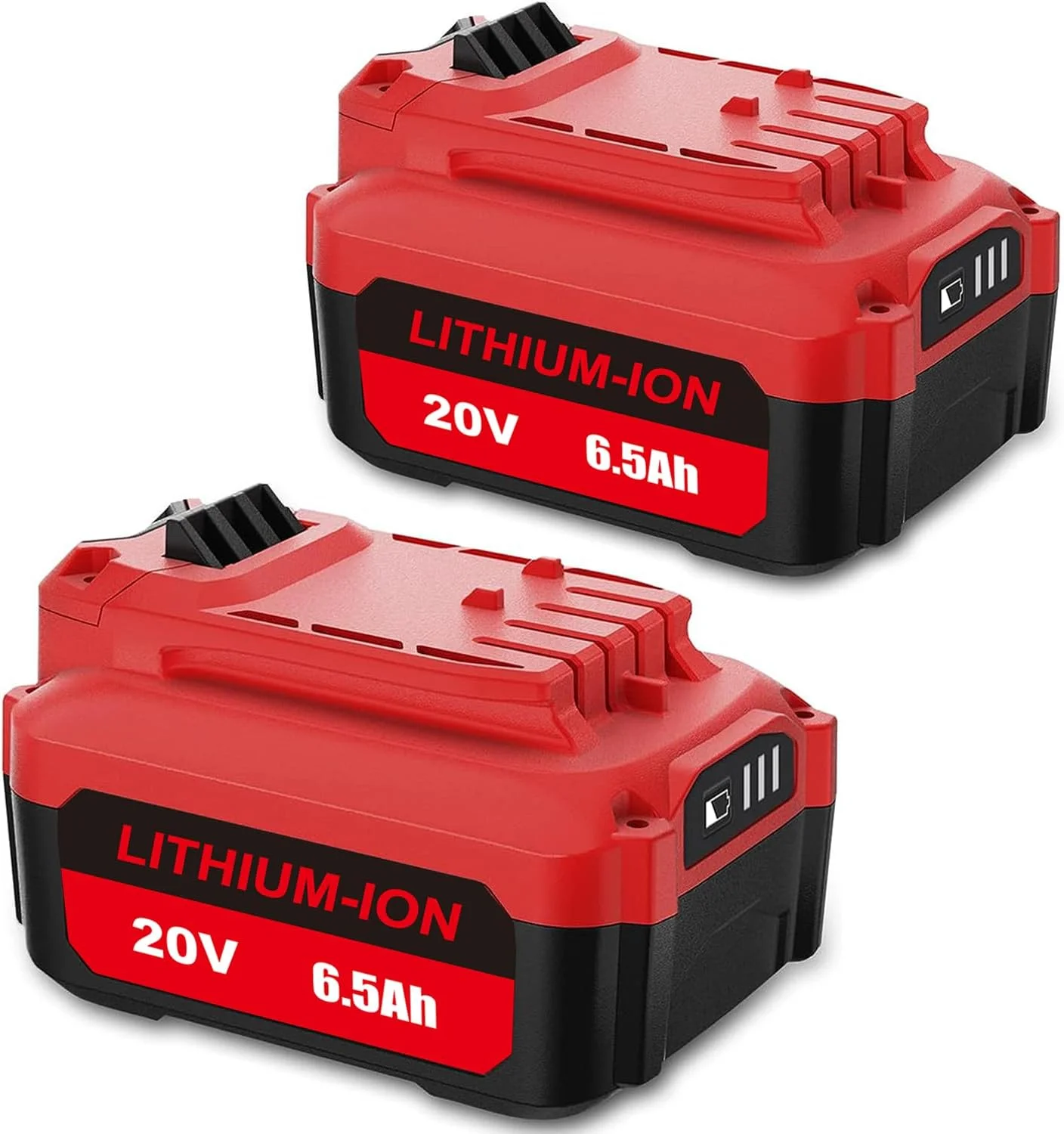 20V 6.5Ah V20 CMCB206-2 Battery Replacement for 20V 6.0Ah CMCB206-2 4.0Ah CMCB204-2 V20 Battery Pack Compatible with Craftsman 20-Volts Cordless Power Tools V20 Lithium-Ion Battery 2Pack
