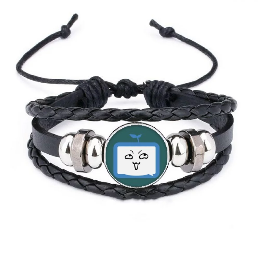Saplings Insidious Small TV Face Original Bracelet Braided Leather Woven Rope Wristband