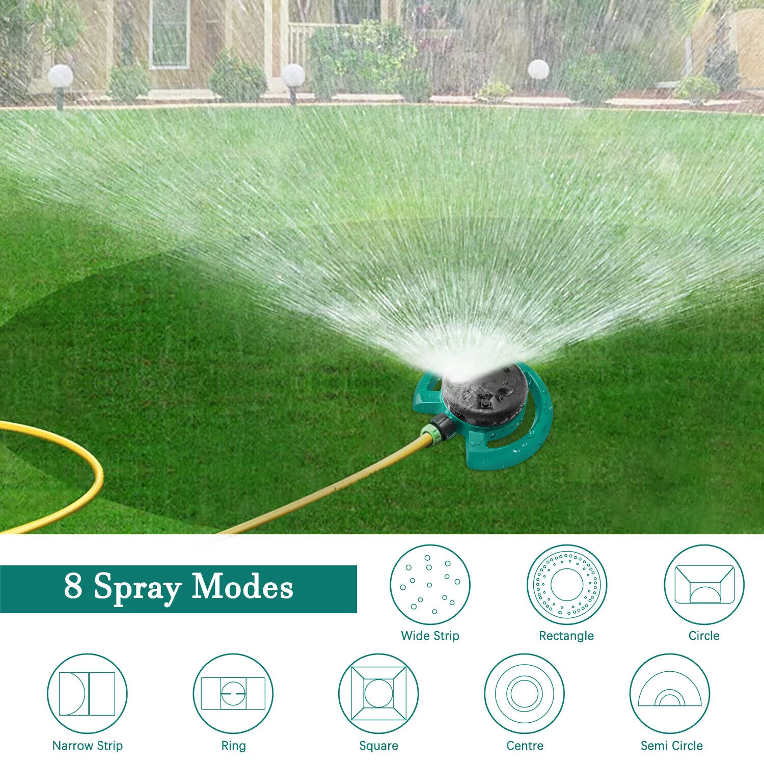 Garden Lawn Sprinkler 3Auto Spray Grass Watering Irrigation System Patio Yard