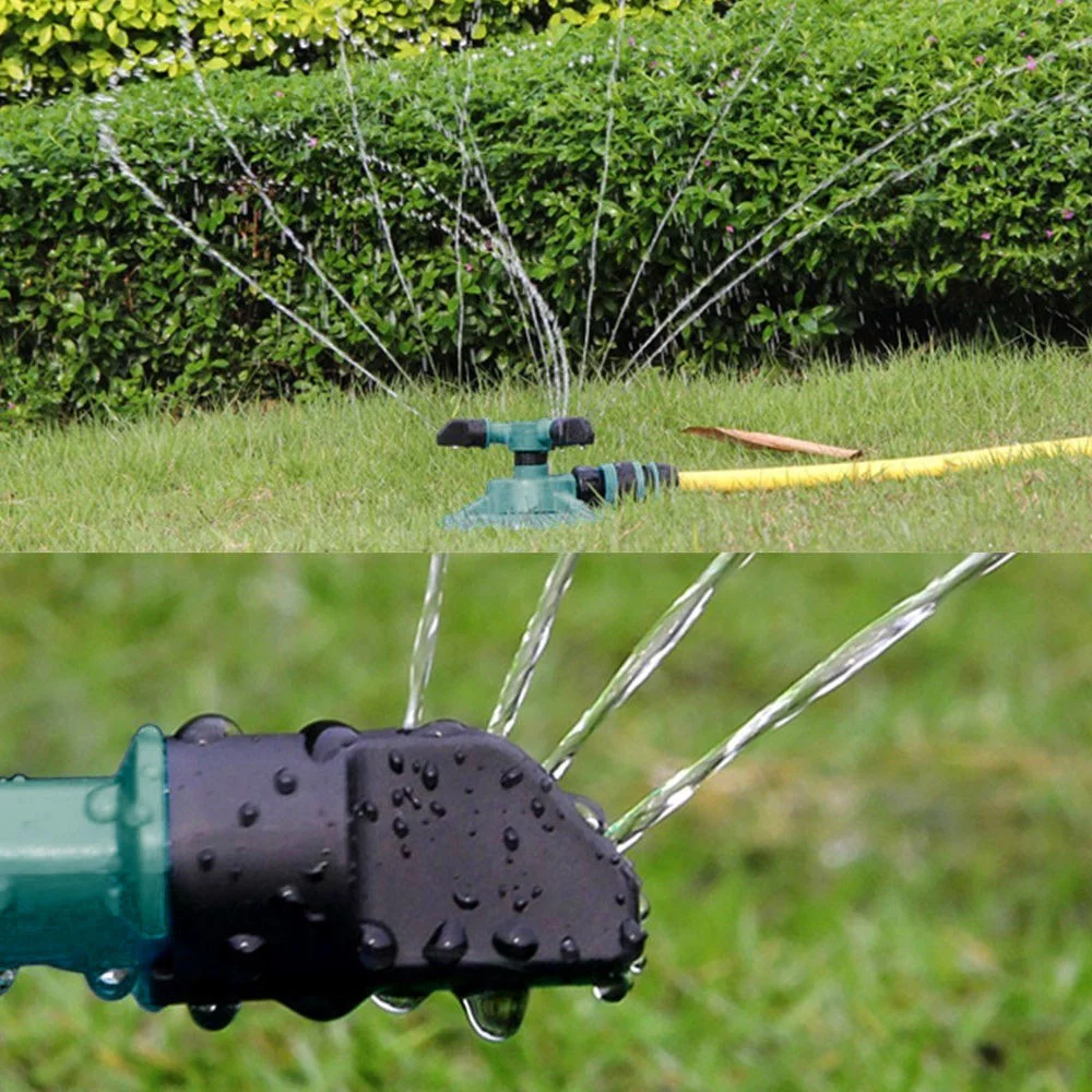 YDNGF Small Three-Prong Rotating Sprinkler Sprinkler Rotation Garden Automatic Sprinklers 360° Water Sprinkler Irrigation Patio & Garden