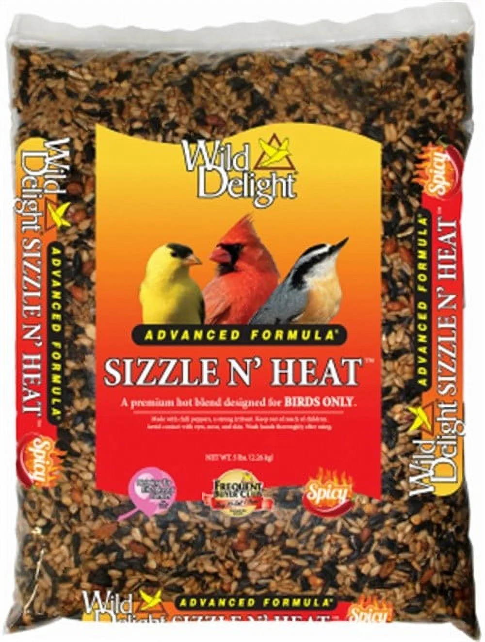 Wild Delight 372050 Sizzle N' Heat Premium Bird Food, 5 Lbs. - Quantity 1