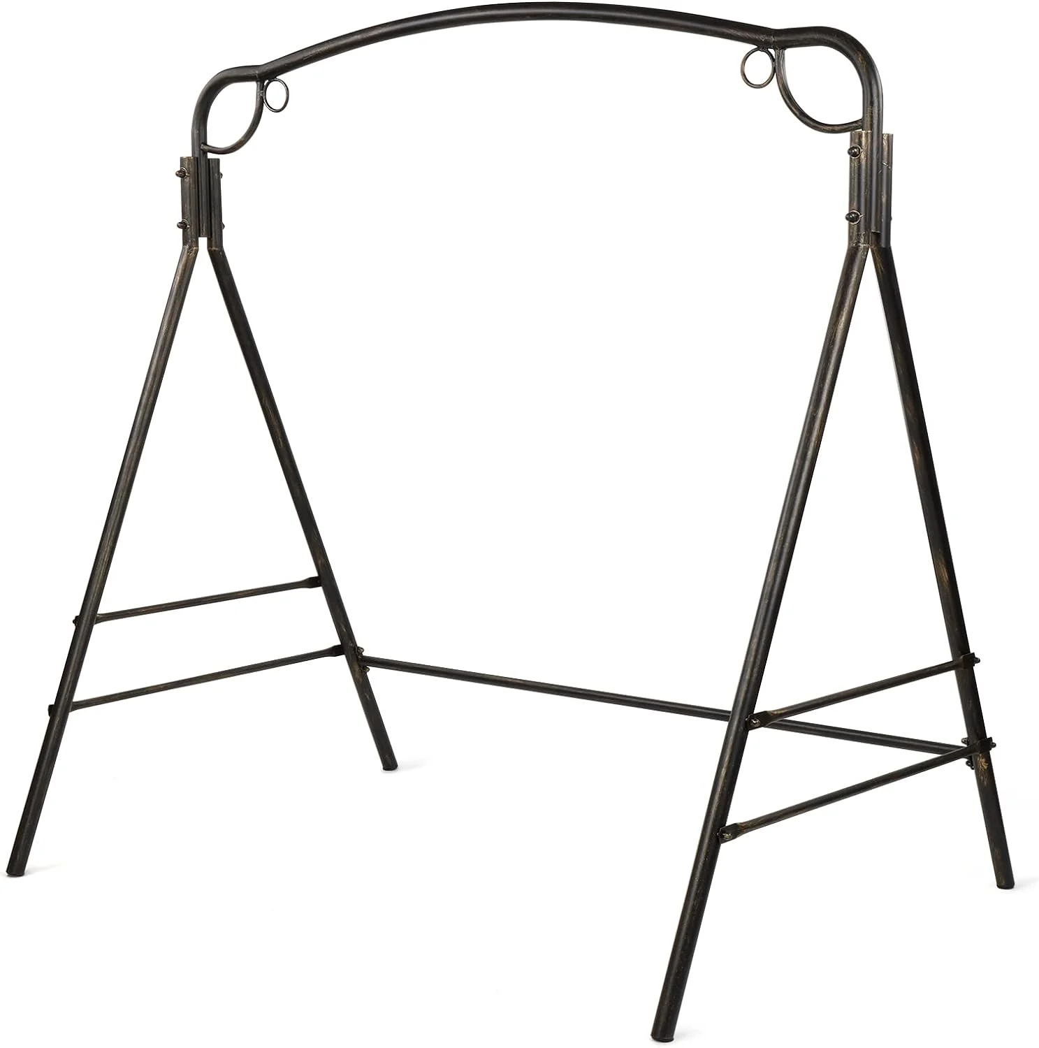 660 LBS Capacity Metal Porch Swing Stand - Antique Bronze Finish - Heavy Duty Powder Coated Steel Frame