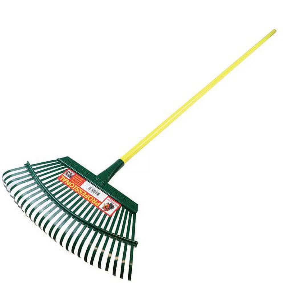 Red Rooster® Fan Lawn Rake, Steel Handle