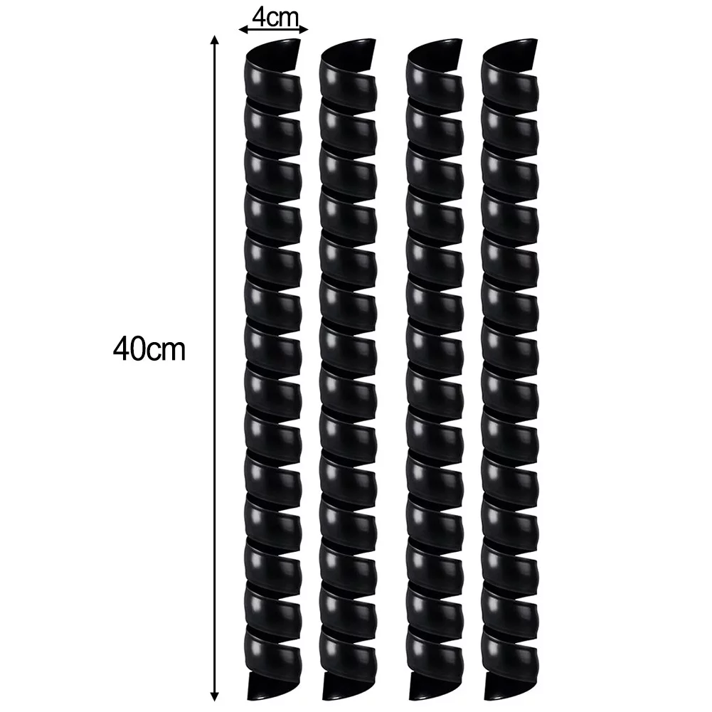 4Pcs Tree Trunk Protect Plastic Spiral-Type Tree Guard 2 Size White Green Black