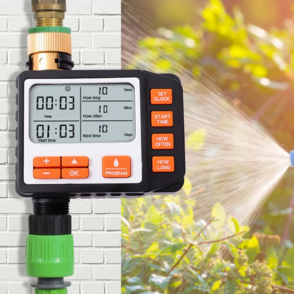 Auto Sprinkler Timer Water Hose Garden Irrigation Timer with 3 Programmable
