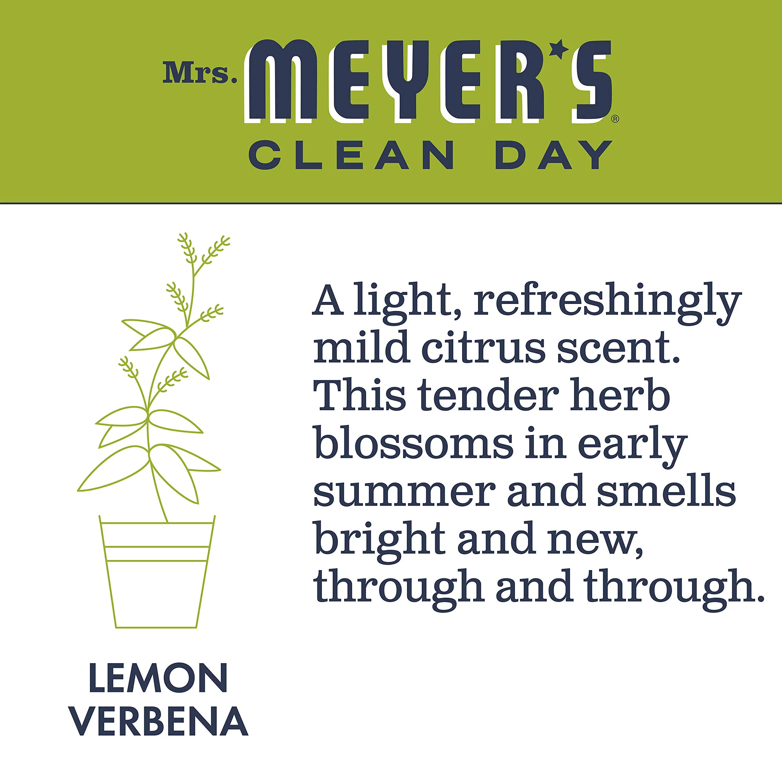 Mrs. Meyer,S Clean Day Room And Air Freshener Spray, Non-Aerosol Spray Bottle Infused With Essential Oils, Lemon Verbena, 8 Fl. Oz