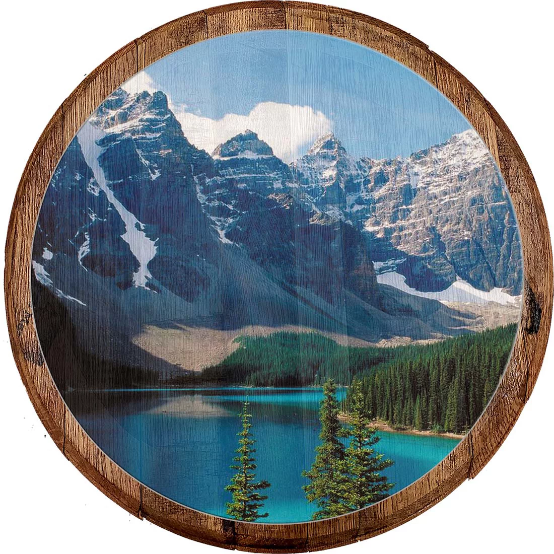 Bar Sign Mountain River Valley Lake Scene Wooded Pines Bar Wall Decor Wall Art gifts for Women Men