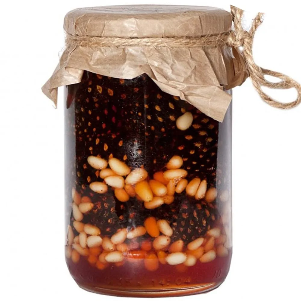 Pine Cone Jam with Cedar Nuts Kernel and Baby Pine Cones 420g/14.8oz Imported Siberian Fruit Butter