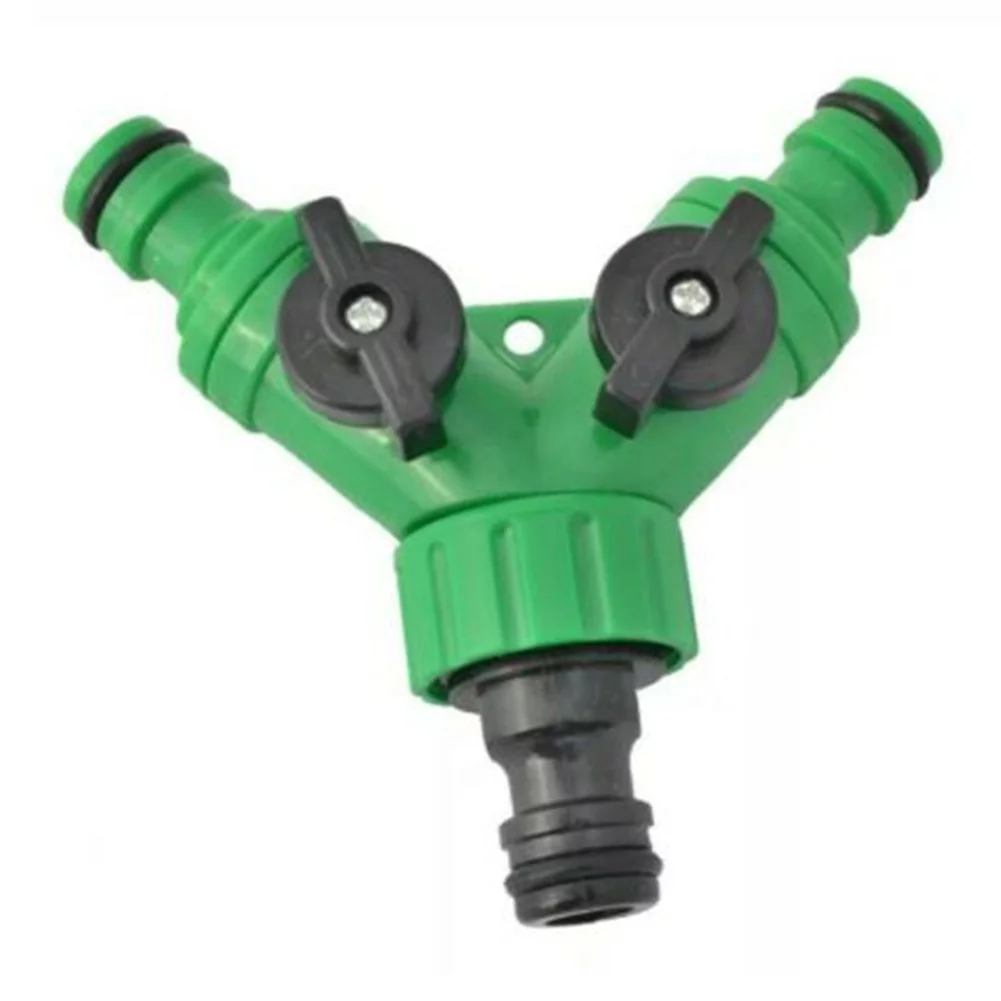 Ruibeauty Plastic Garden Hose Splitter, Y Valve, 2 Way Connector for Outdoor Faucet, Comfort Grip Handles