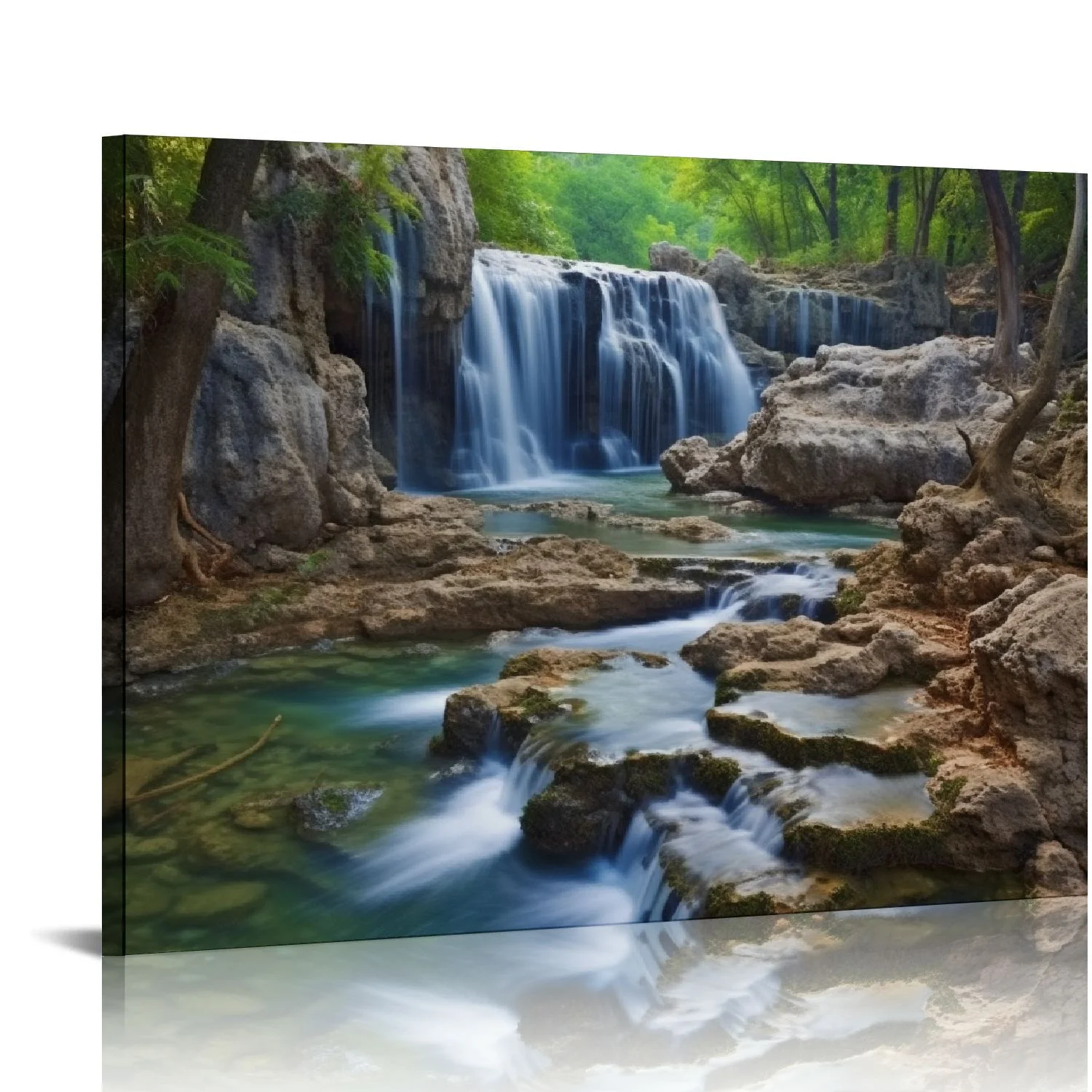 FLORID Waterfall Decor 20x16 in / 16x12 in Wall Art 20x16in