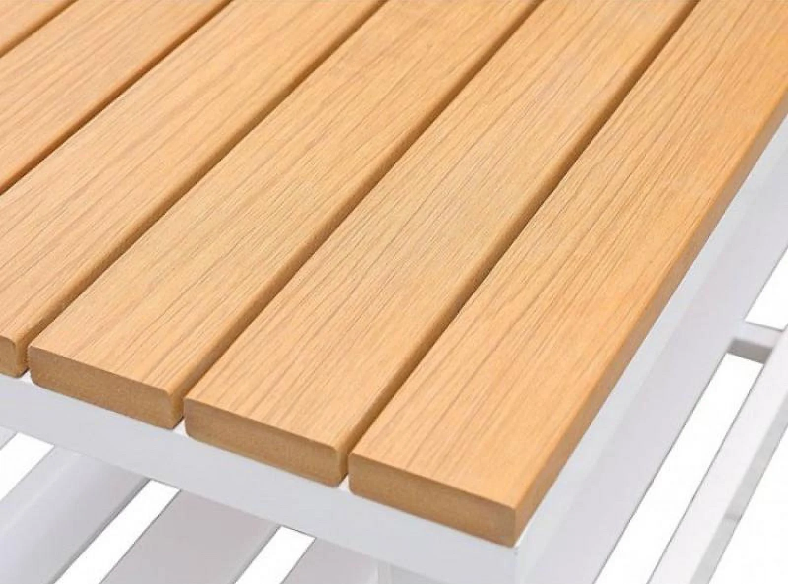 Plank & Aluminum Frame Patio Set w/Coffee Table Furniture of America Anishan