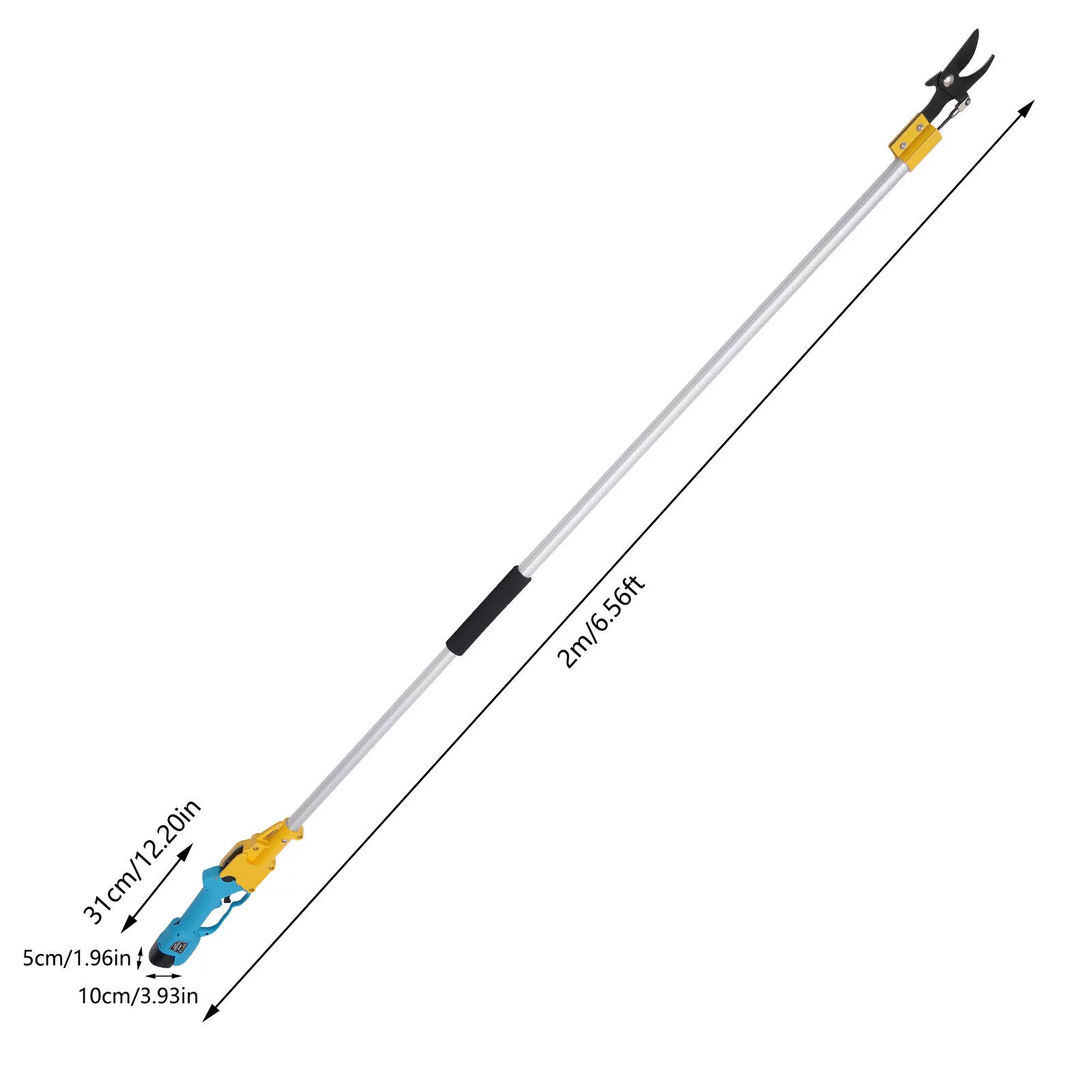 Miumaeov 6.56ft Cordless Electric Pruning Shears Intelligent Safety Switch Tree Branch Cutting Machine V-shaped Edge for Fruit Trees Vineyards