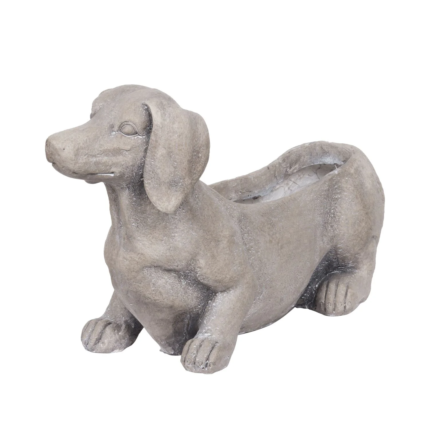 A and B Home A&B Home Manon Gray Dog Planter