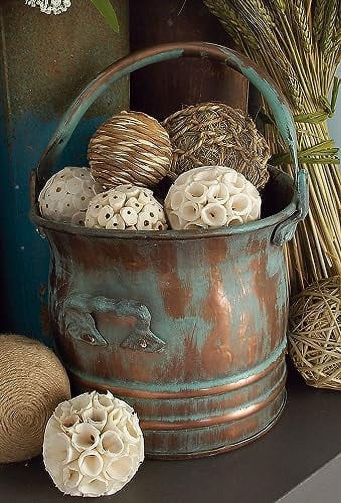Rustic Metal Round Planter, Set Of 3 13