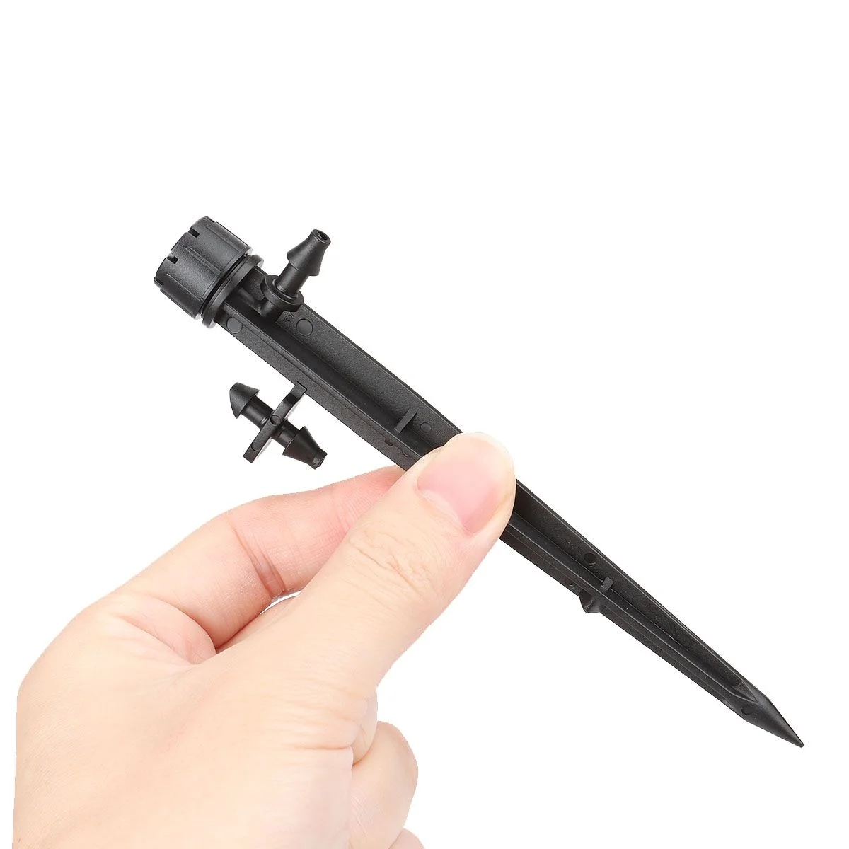 Deago 50PCS Adjustable 360 Degree Water Flow Irrigation Drippers on Stake Emitter Drip System for Garden Patio Lawn Flower