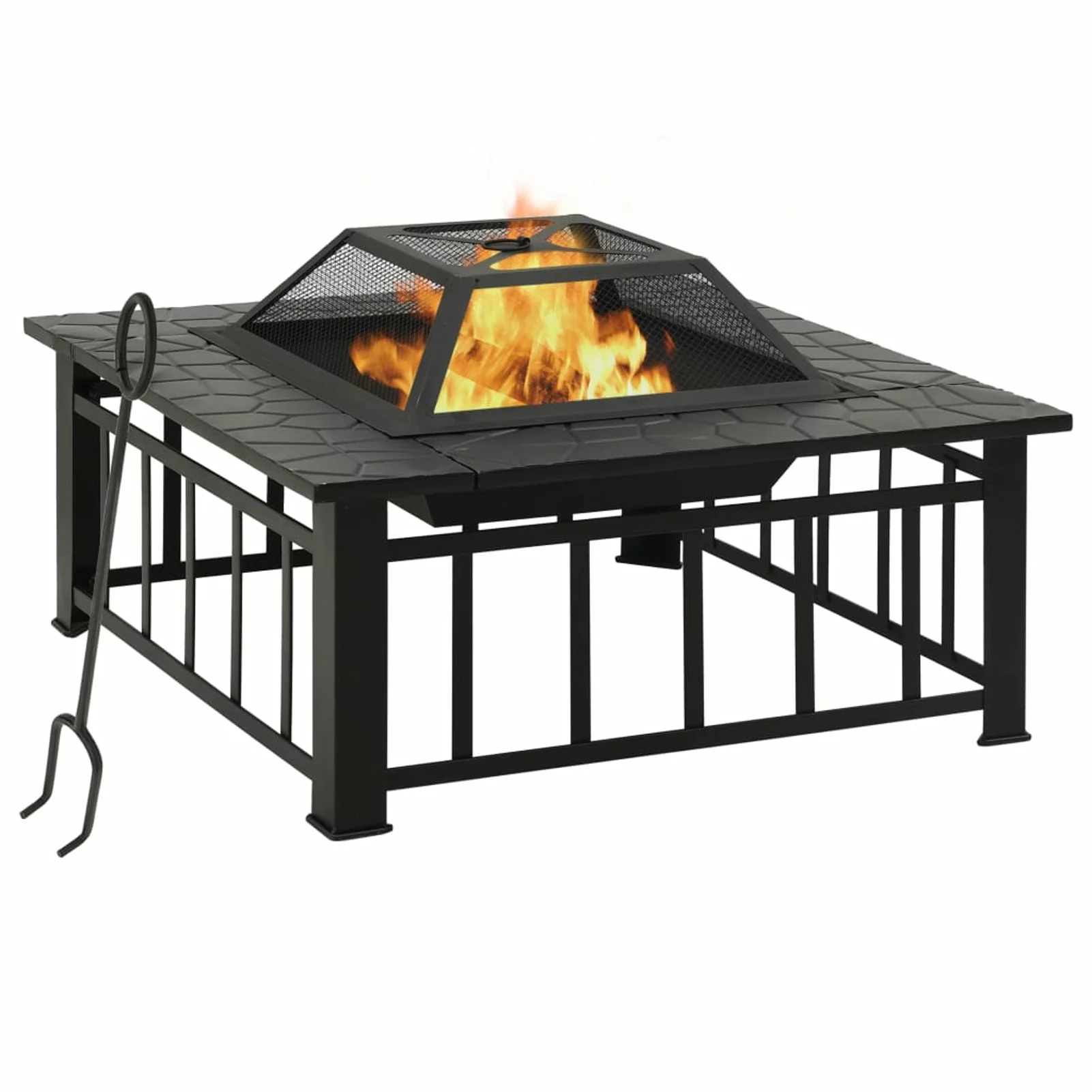 Tomshoo Garden Fire Pit with Poker 31.9