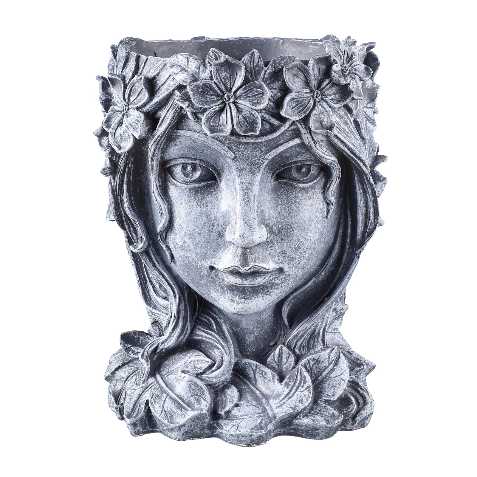 Gongxipen 1pc Unique Head Planter Resin Flower Pot Flower Arrangement Pot Home Balcony Flower Planter Pot