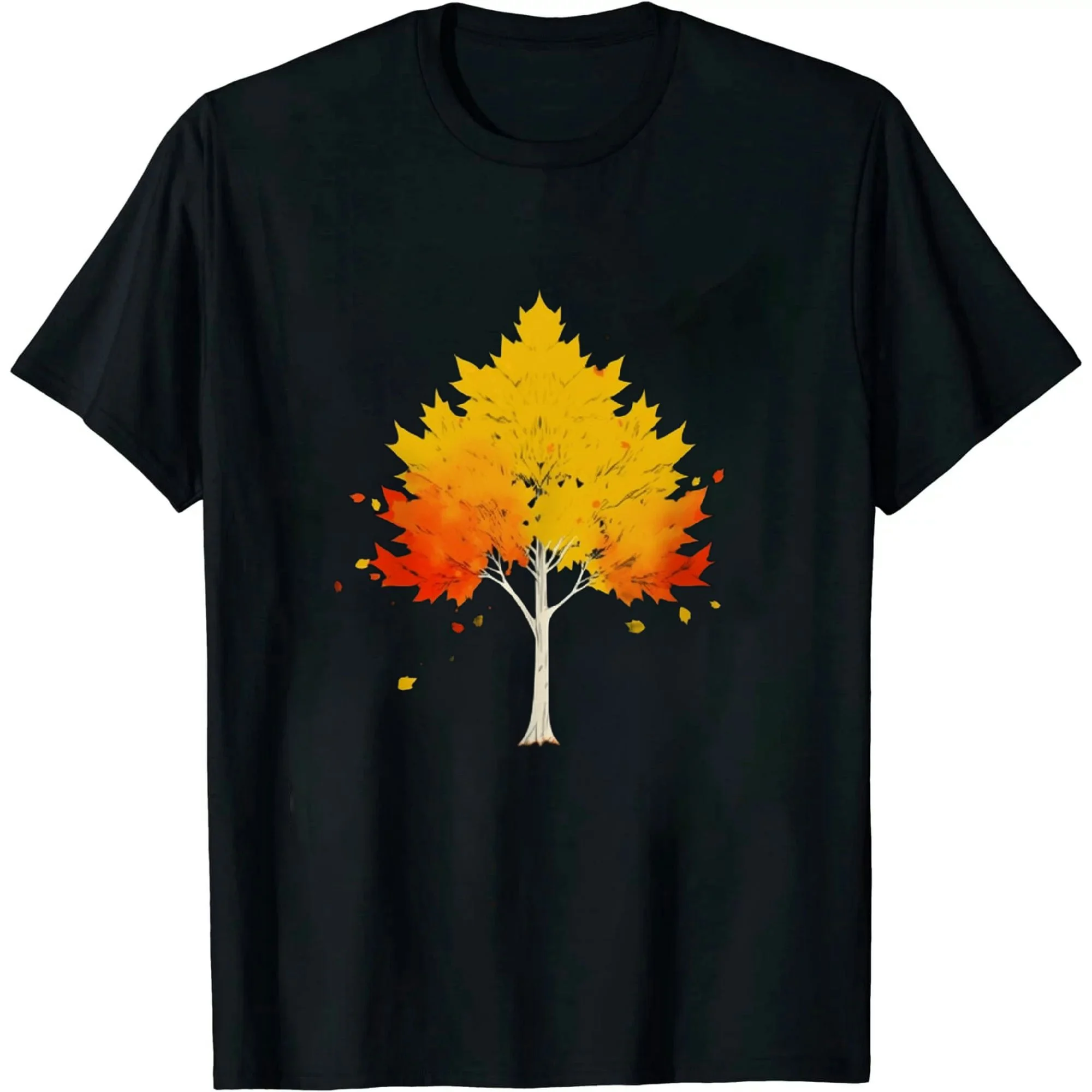 MAXPRESS Maple Leaf Autumn Tree Orange Fall Leaves Season T-Shirt