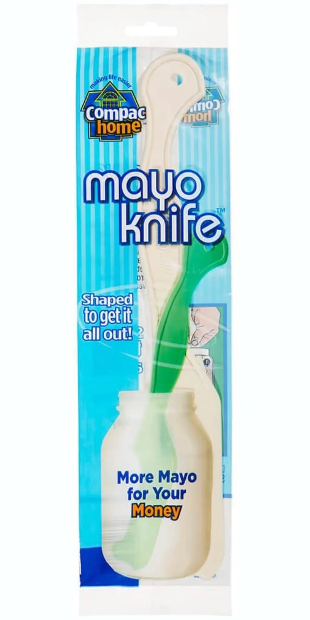 Compac Home Plastic Mayo Knife/Jar Scraper (3-Pack)
