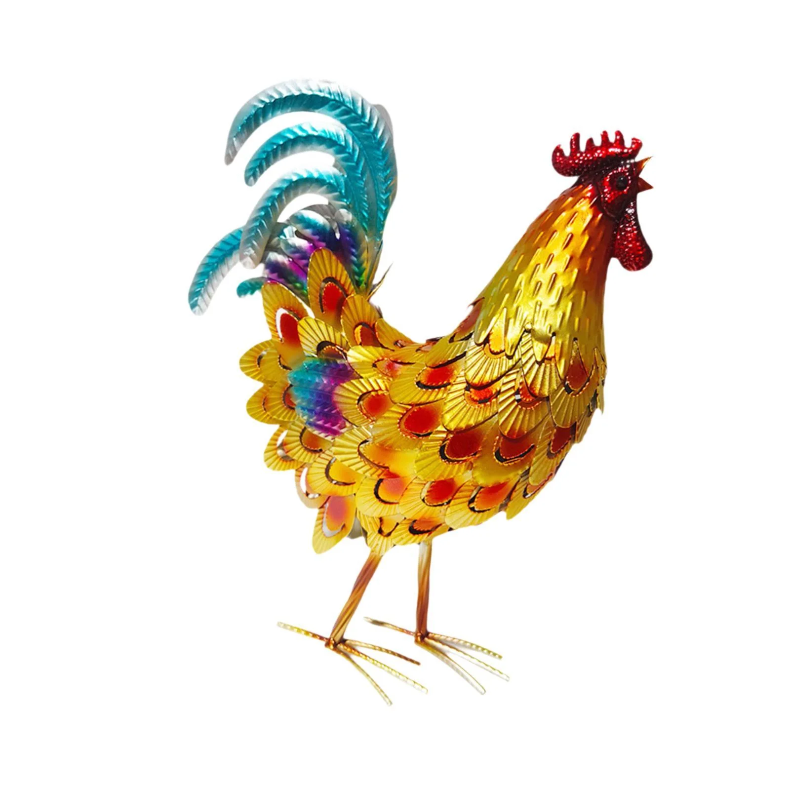 TISHITA Iron Figurine Statue Artwork Decoration Tabletop Ornament Animal Sculpture for Desktop Fireplace Outdoor Garden Patio Gold