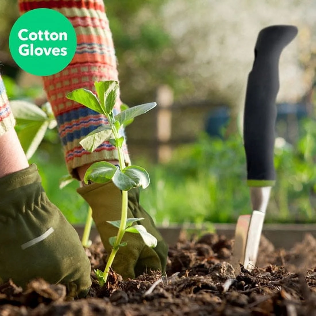 Garden Hand Tools Set, 9 Piece - Shovel, Rake, Pruner, Transplanter, Sprayer, Weeder, Gloves, Trowel, Cultivator