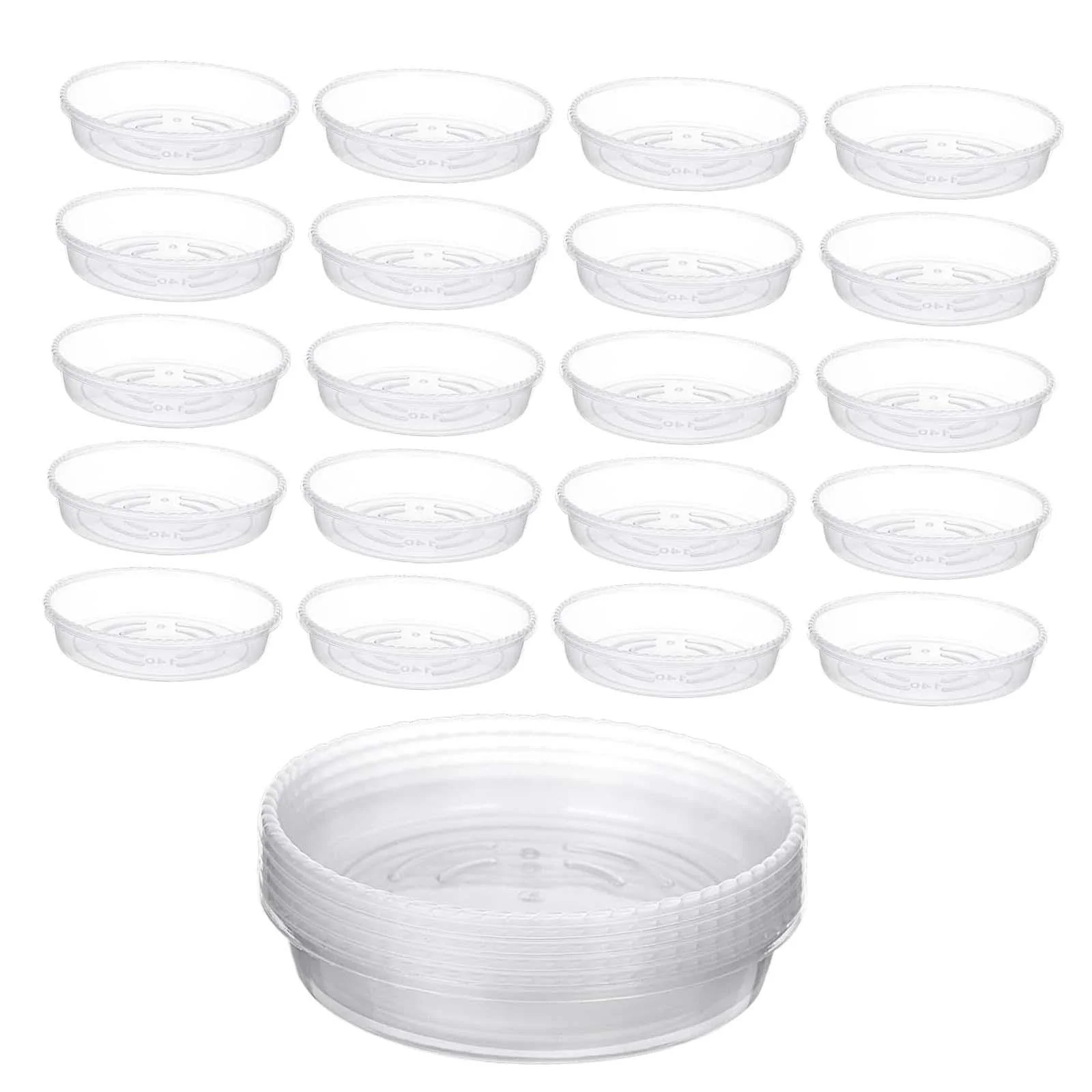 figatia 30 Pieces Flower Planter Saucers Plant Trays Pot Tray Waterproof Reusable Non Slip Plant Water Drip Trays for Pots for Garden 20cm