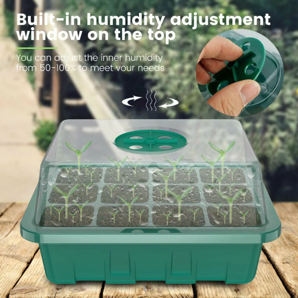 4x mini greenhouse 12 compartments - indoor greenhouse propagation greenhouse