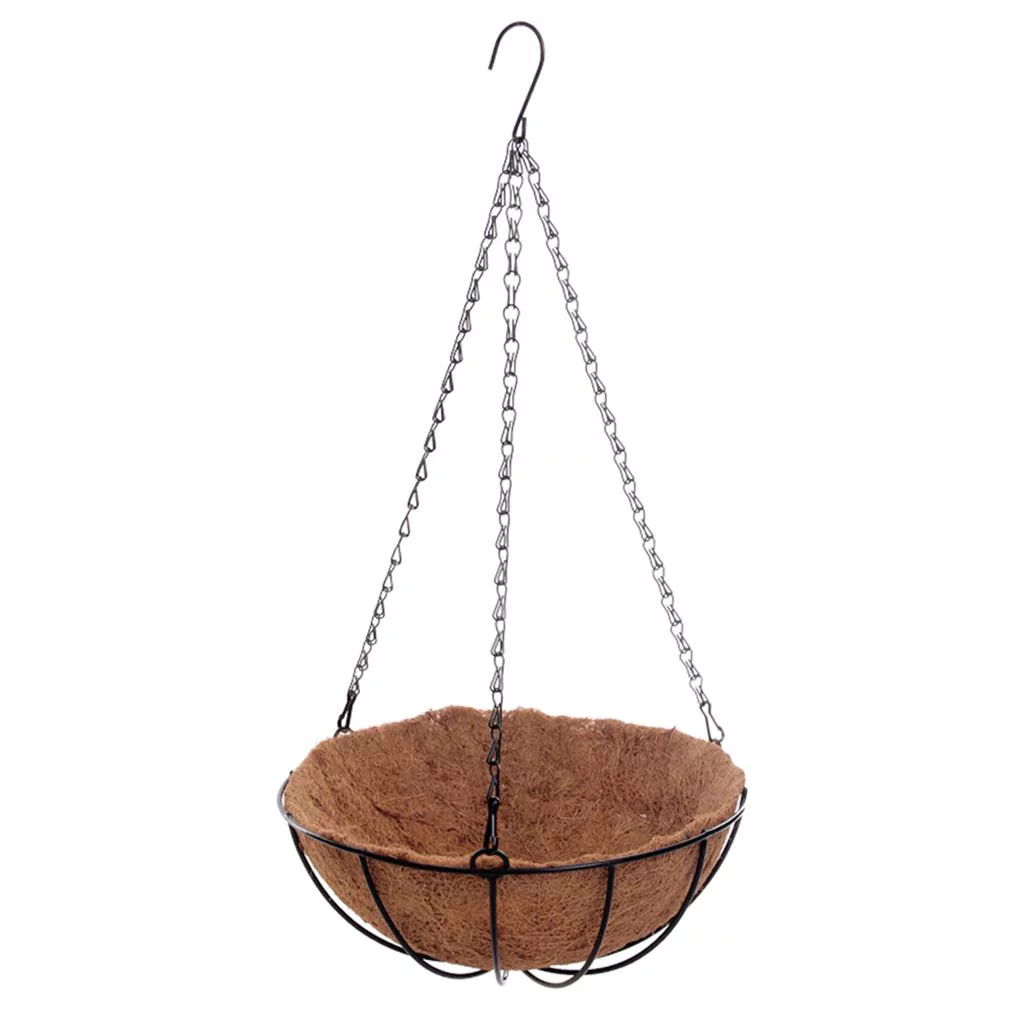 1pc Planter Hanging Flower Basket Growers Flower Pots Hanger Garden 14in 14inch