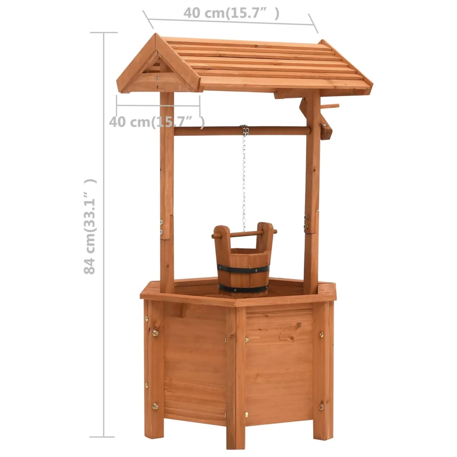 Walmeck Garden Wishing Well Planter 15.7