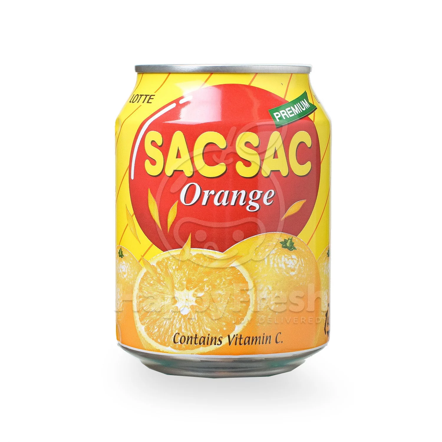 Lotte Sac Sac Fruit Juice Mandarin Orange, 8.05oz x 12cans