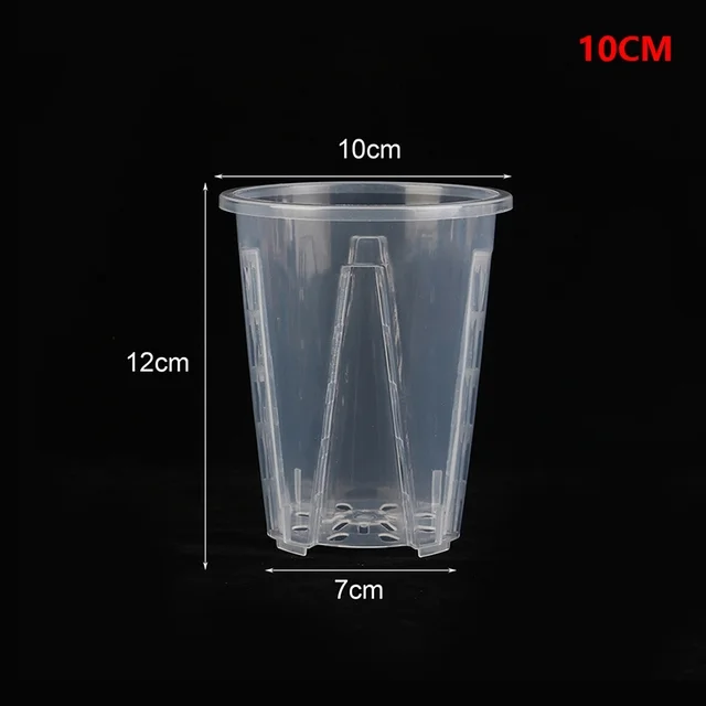 Thickened Transparent Plastic Cylindrical Flower Pot with Large Capacity for DIY Planting - Durable Anti-Deformation Vegetable Planter - 1Pc
