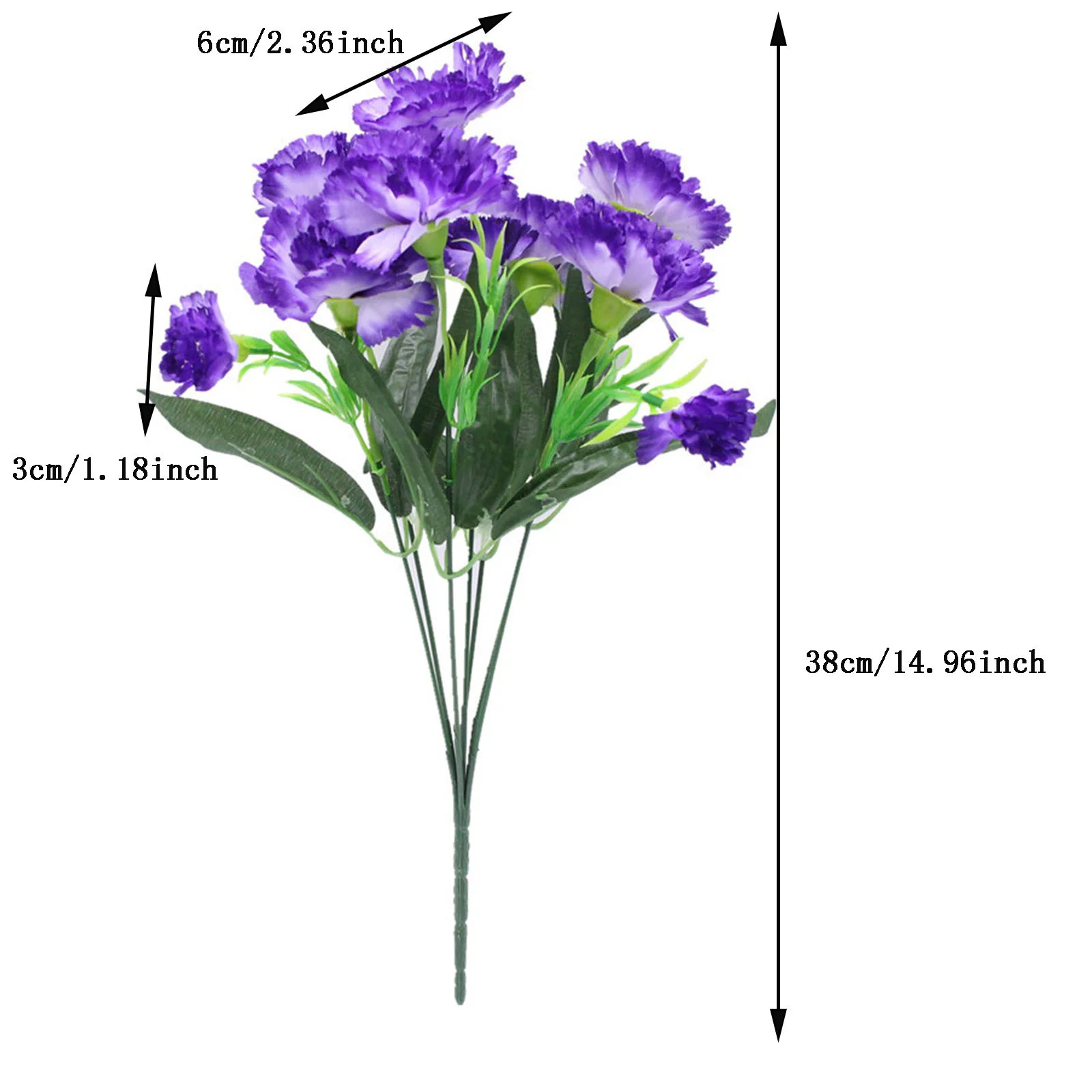 Artificial Flowers and Mother's Day Gift Carnations Artificial Flowers Real Artificial Flowers Home Office Wedding Decoration Arrangement Bouquet Decorative Artificial Flowers
