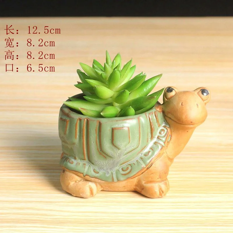 Ceramic Kiln-glazed Snail Succulent Planter - Creative Animal Plant Pot