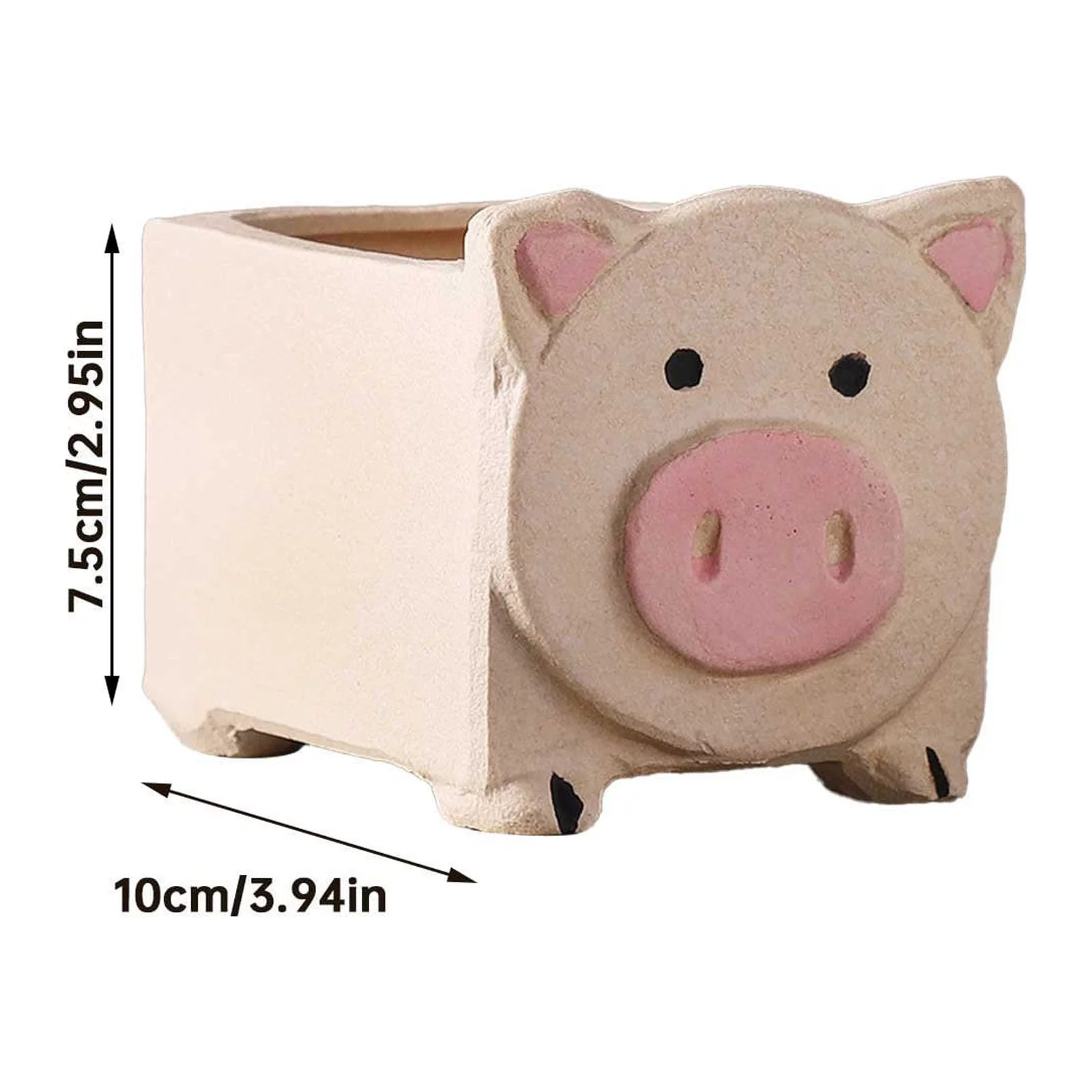 Cute Farm Ceramic Cartoon Flowerpot 1PC Simple And Cartoon Fleshy Flowerpot Gardening Potted Fleshy Flowerpot Animal Flowerpot