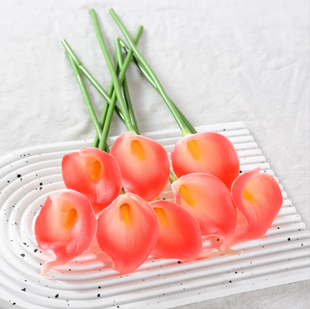 Nvzi -b 12pcs Calla Lily Artificial Flowers, Fake flowers, Flores Artificiales Para, Wedding Decor