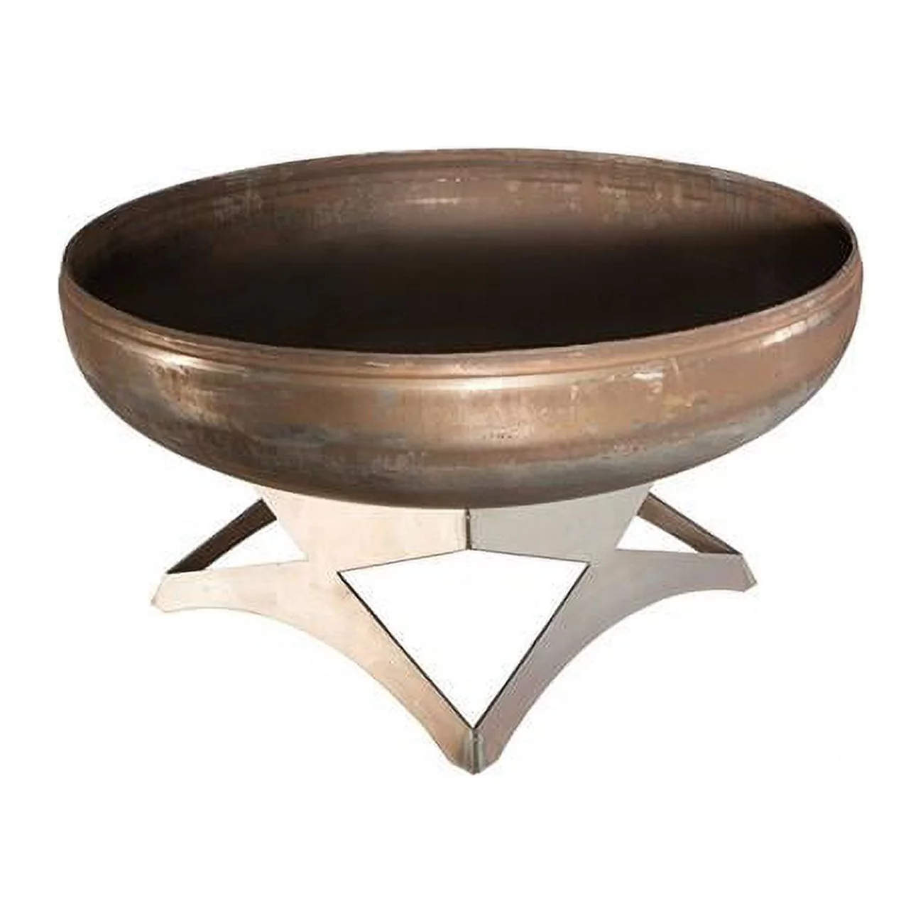 Ohio Flame OF36LTY-AB 36 dia. Liberty Natural Steel Angular Base Fire Pit