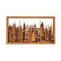 WANYNG Wall Art - Forest Nature Trees Wilderness Multilayer Fireplace Cottage Outdoors Landscape