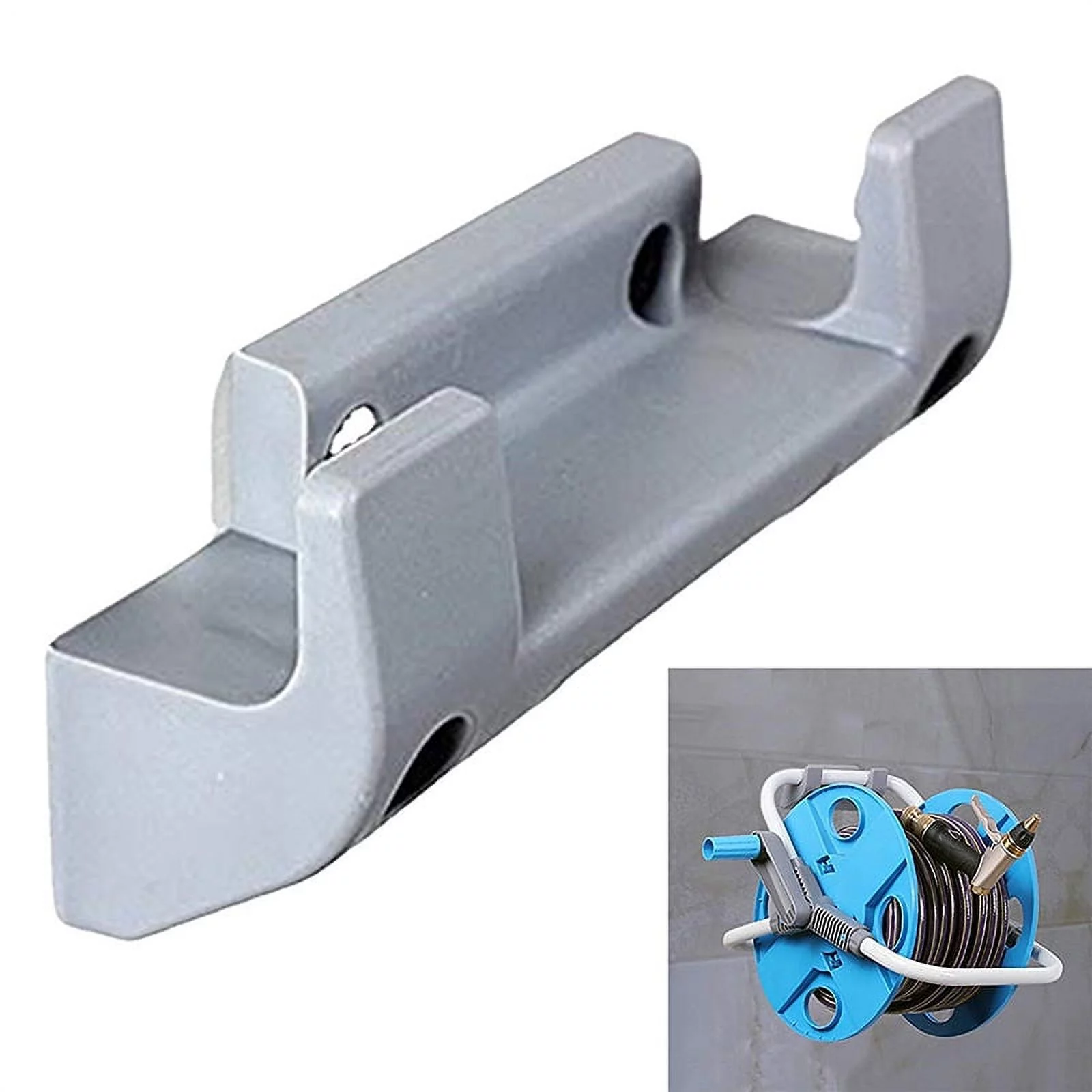 Garden Hose Reel Holder PVC Wall Mounted Hanger Storage Hook Rack Reel Pipe Hold