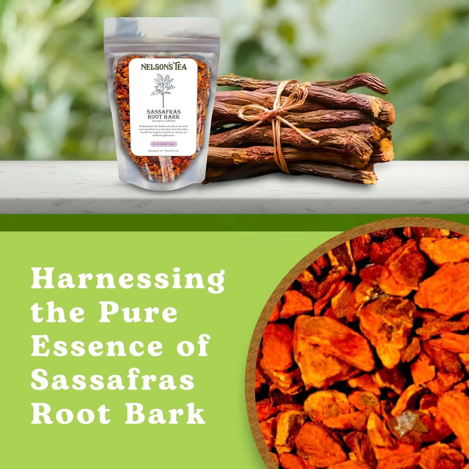 Sassafras Root (16 Oz) - Caffeine-Free Herbal  from