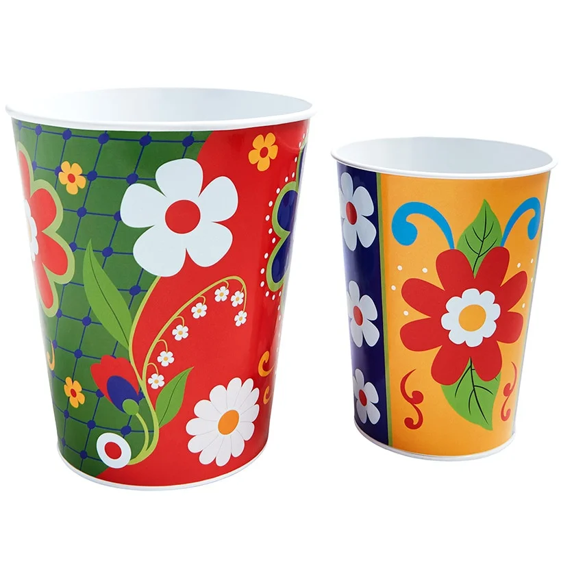 Set of 2 Talavera-Inspired Planters